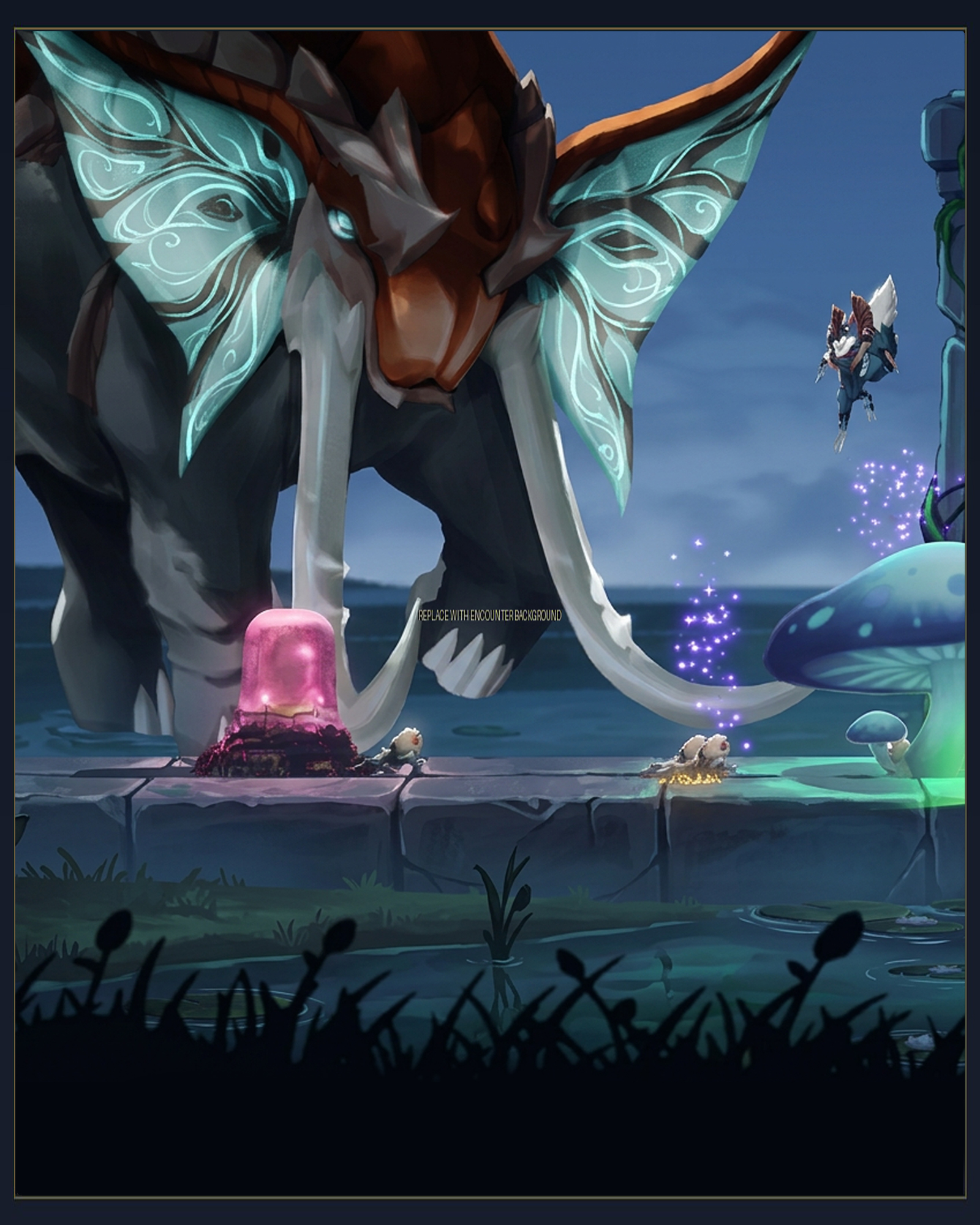 A hero overlooking a corrupted region of Thaeryn.